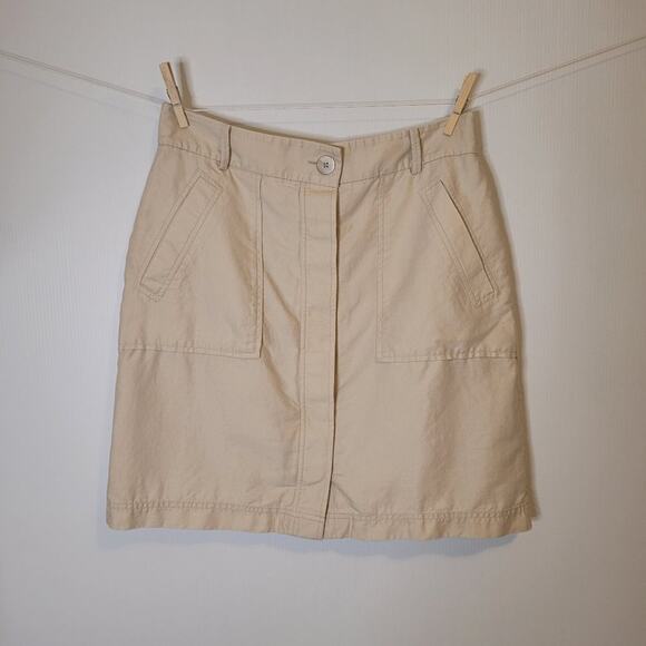 Ann Taylor Utility Mini Skirt Tan - 10 - Picture 7 of 7